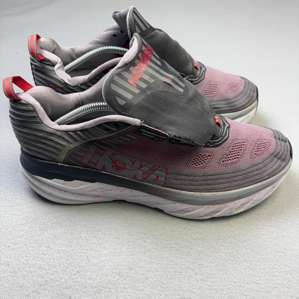 Hoka One One Bondi 6 Running Shoes Mens Size 12 Pink Cushioned 1019269 ASC